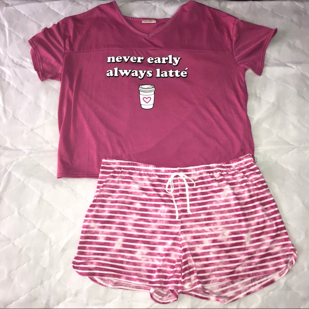 💜NWT 2-Piece PLUS SIZE LADIES LOUNGE SHORTS SET💜